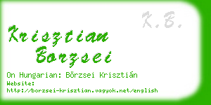 krisztian borzsei business card